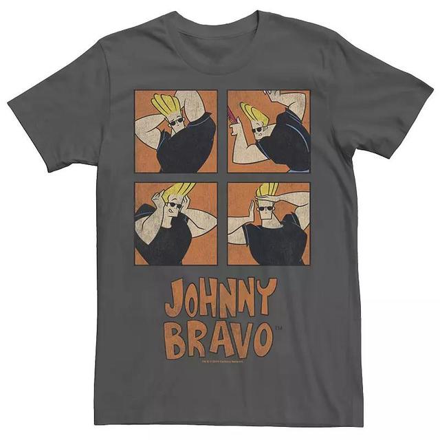 Mens Cartoon Network Johnny Bravo Box Up Hairdo Tee Grey Product Image