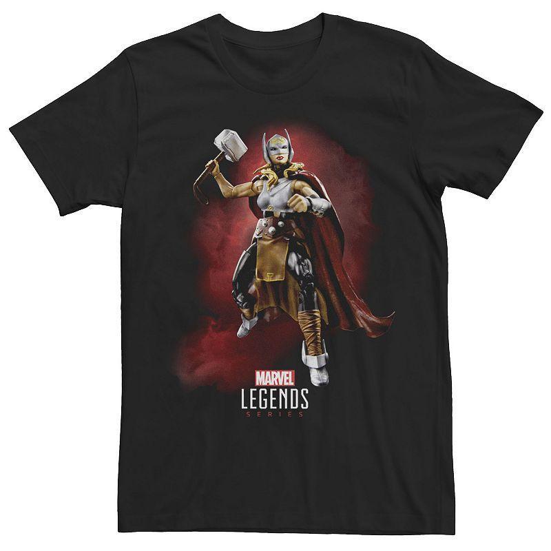 Mens Marvel Legends Series Jane Foster Portrait Graphic Tee Black Product Image