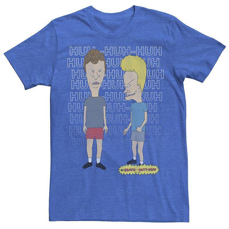 Mens Beavis and Butthead Laughing Tee Royal Grey Product Image