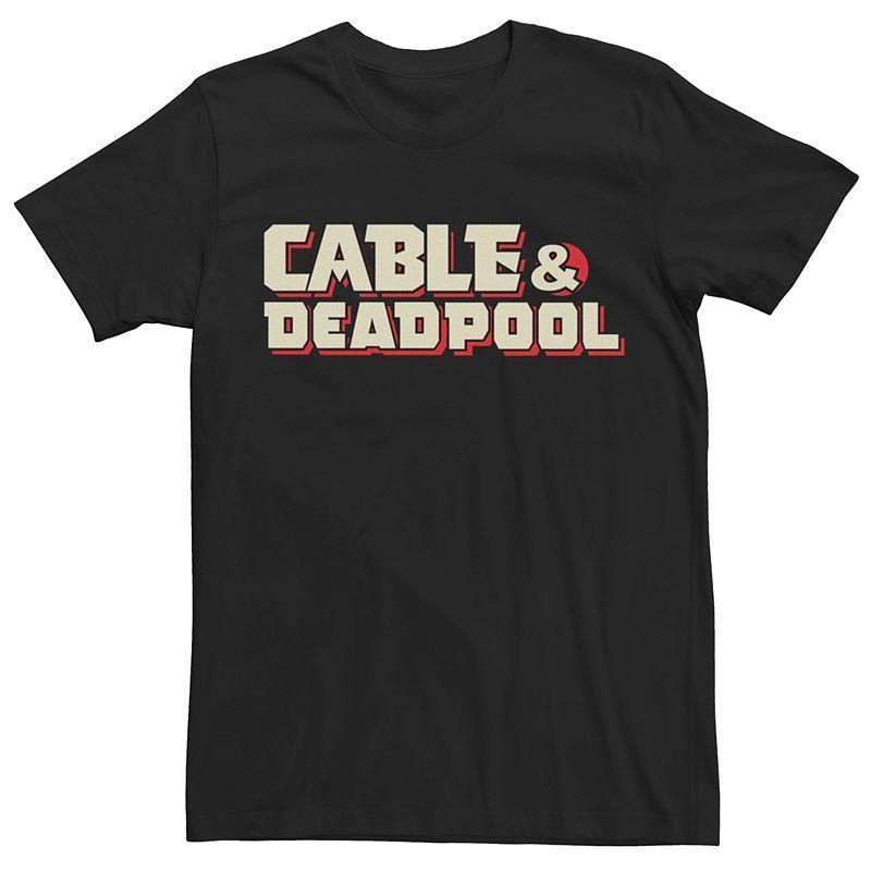 Mens Marvel Cable & Deadpool Wordmark Graphic Tee Product Image