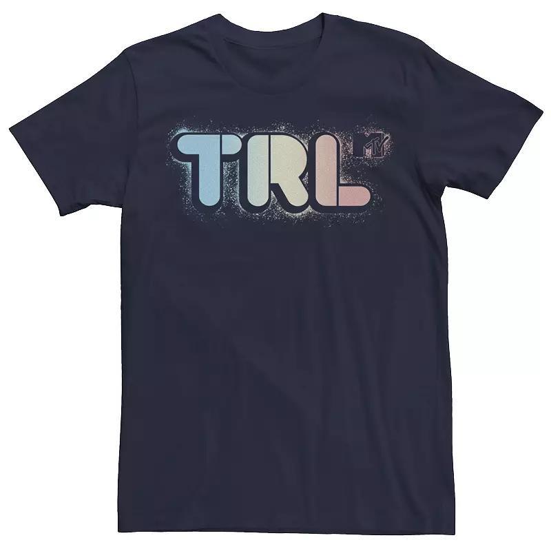 Mens MTV TRL Spray Pain Stencil Logo Graphic Tee Blue Product Image