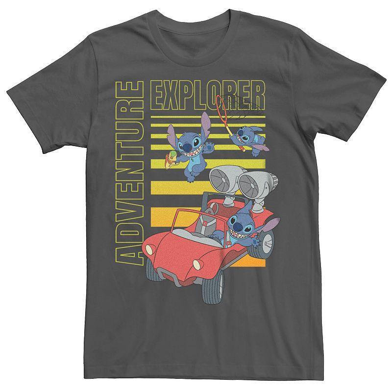 Disneys Lilo & Stitch Mens Always Ready for Adventure Tee Grey Product Image