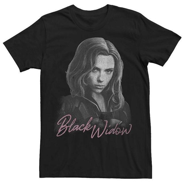 Mens Marvel Widow Movie Monochromatic Portrait Tee Product Image