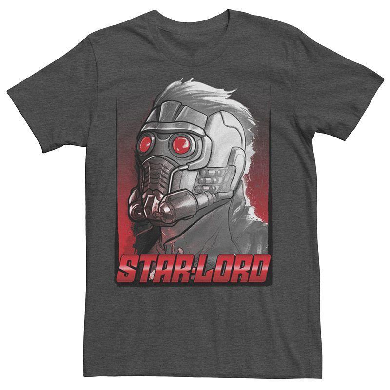 Mens Marvel Guardians of the Galaxy Star Lord Shading Graphic Tee Dark Grey Product Image