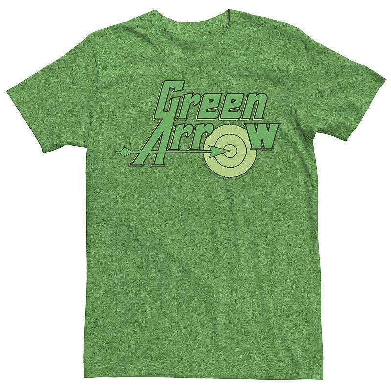 Mens DC Comics The Green Arrow Vintage Text Poster Tee Product Image