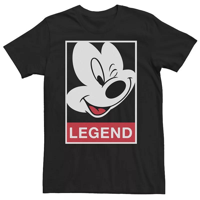 Big & Tall Disney Mickey Mouse Legend Winking Portrait Tee, Mens Product Image