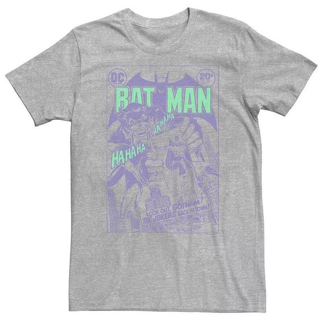 Big & Tall DC Comics Batman Purple Hue Comic Poster Tee, Mens Product Image