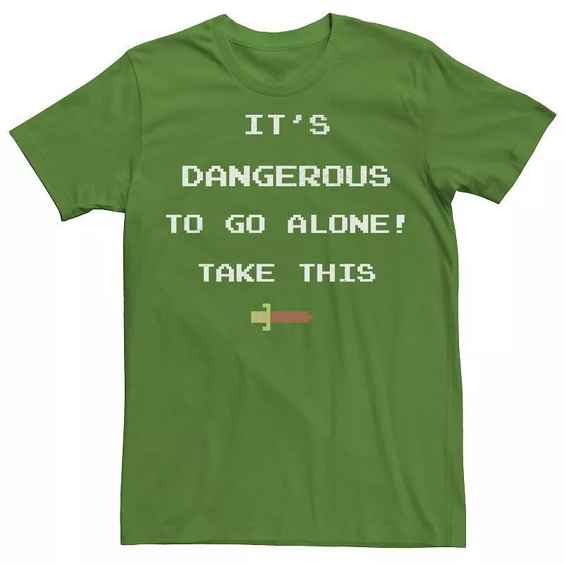 Mens Zelda Its Dangerous To Go Alone 8-Bit Tee Product Image