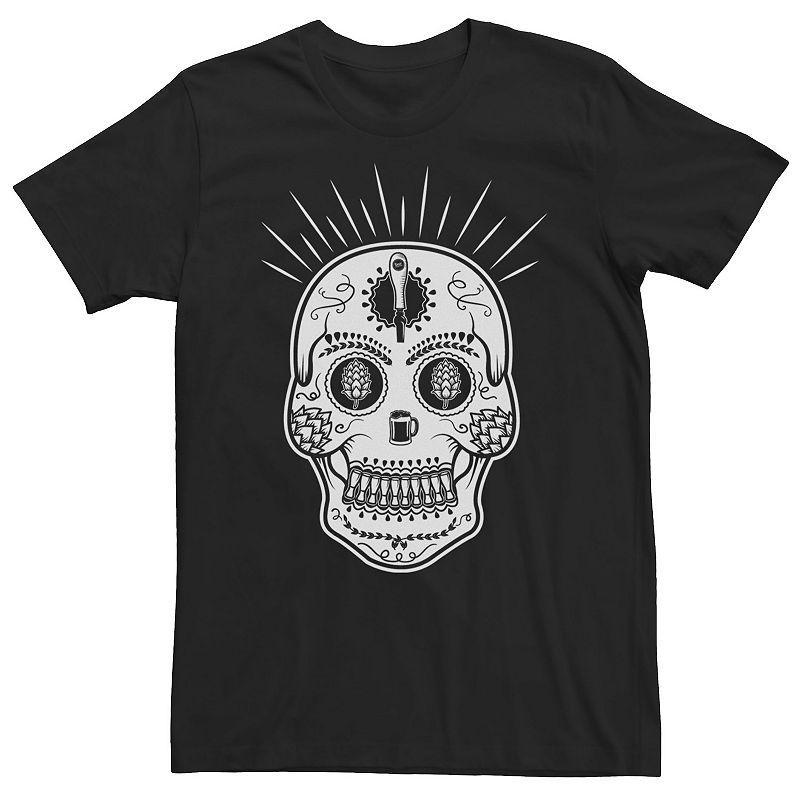 Big & Tall Sugar Skull Beer Collage Tee, Mens Product Image