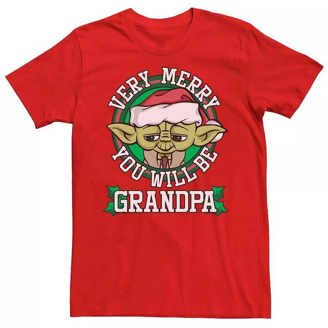 Mens Star Wars Yoda Merry You Will Be Christmas Tee Product Image