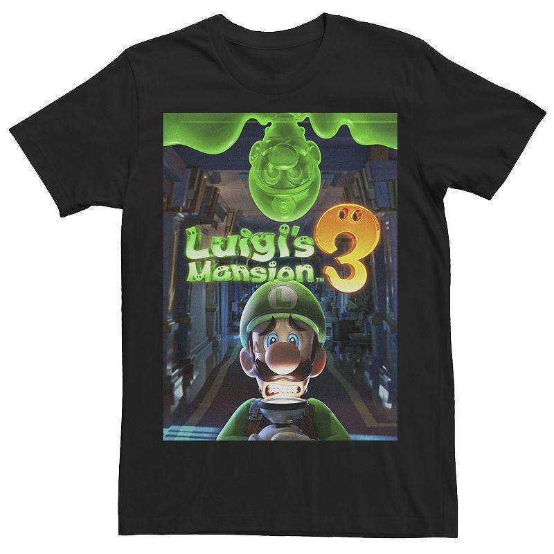 Mens Luigis Mansion 3 Luigi Poster Graphic Tee Product Image