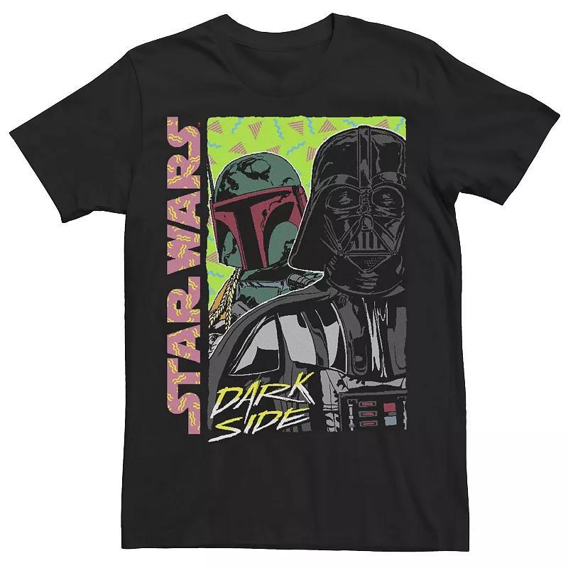 Mens Star Wars Retro Neon Confetti Darth Vader Boba Fett Portrait Tee Product Image