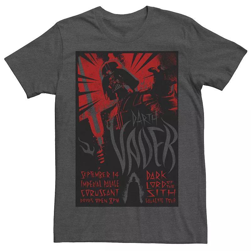 Mens Star Wars Darth Vader Dark Lord Galactic Tour Poster Tee Product Image