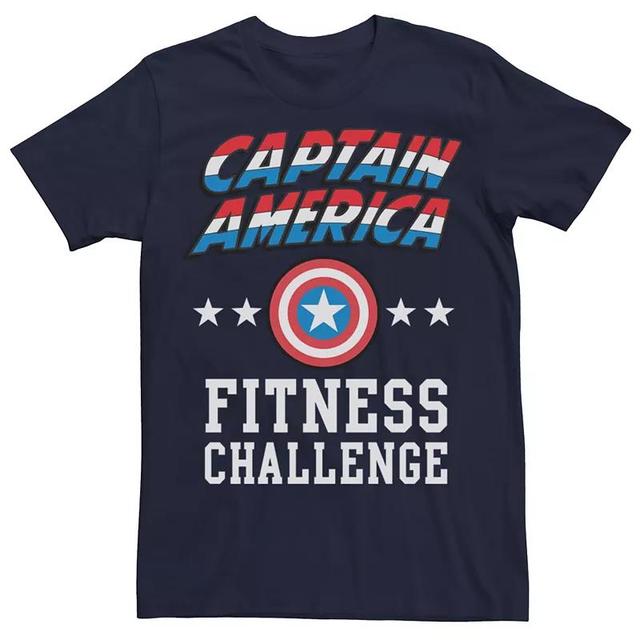 Mens Marvel Captain America Fitness Challenge Graphic Tee Blue Product Image