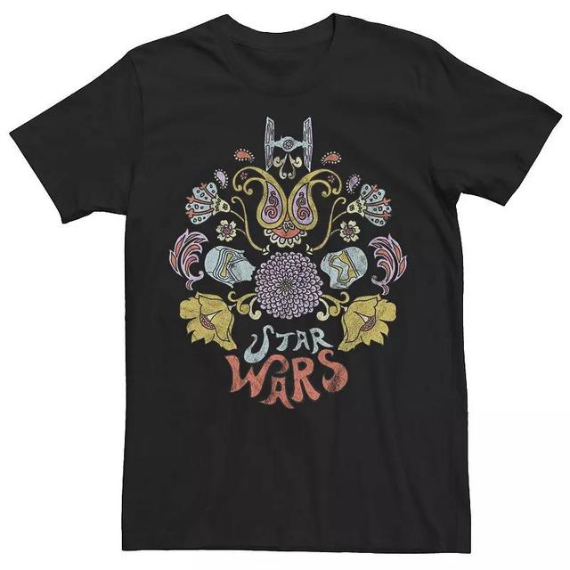 Mens Star Wars Dark Side Floral Logo Tee Product Image