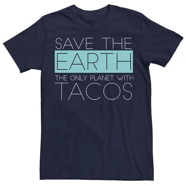 Mens Earth Is The Only Planet With Tacos Tee Blue Product Image