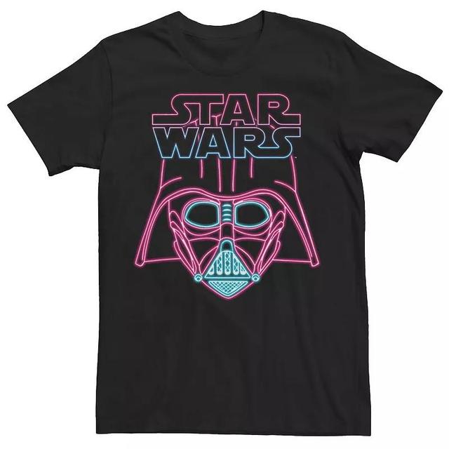 Mens Star Wars Darth Vader Neon Light Helmet Logo Tee Product Image