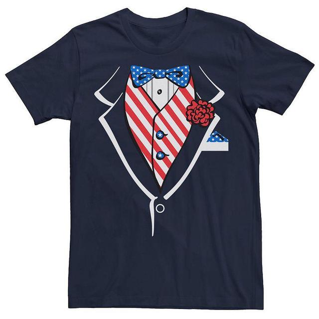 Mens Patriotic Tuxedo Tee Blue Product Image