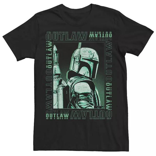 Mens Star Wars The Book Of Boba Fett Outlaw Blue Hue Portrait Tee Product Image