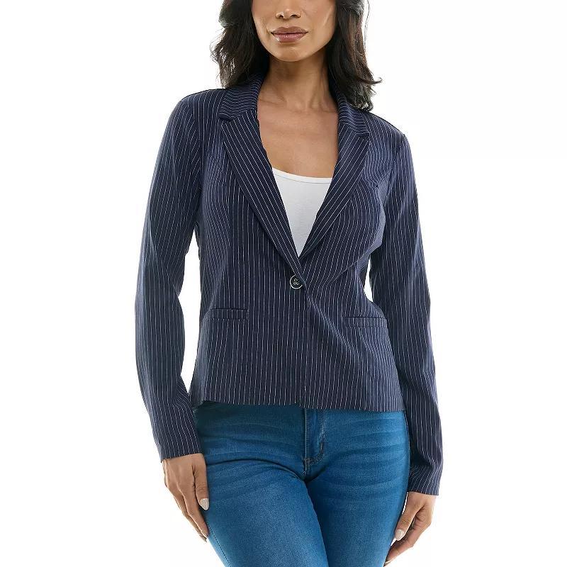 Womens Nina Leonard Cropped Stripe Blazer Product Image