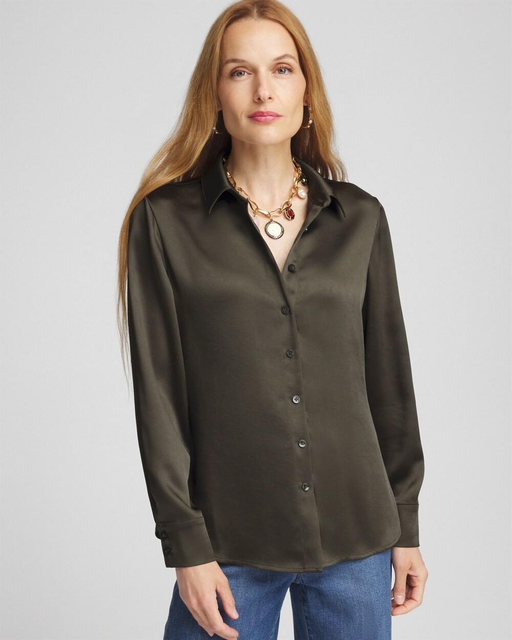 Stretch Satin Blouse Product Image