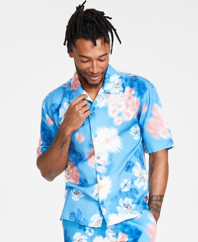 I.n.c. International Concepts Mens Jackson Regular-Fit Floral-Print Button-Down Camp Shirt, Created for Macys Product Image