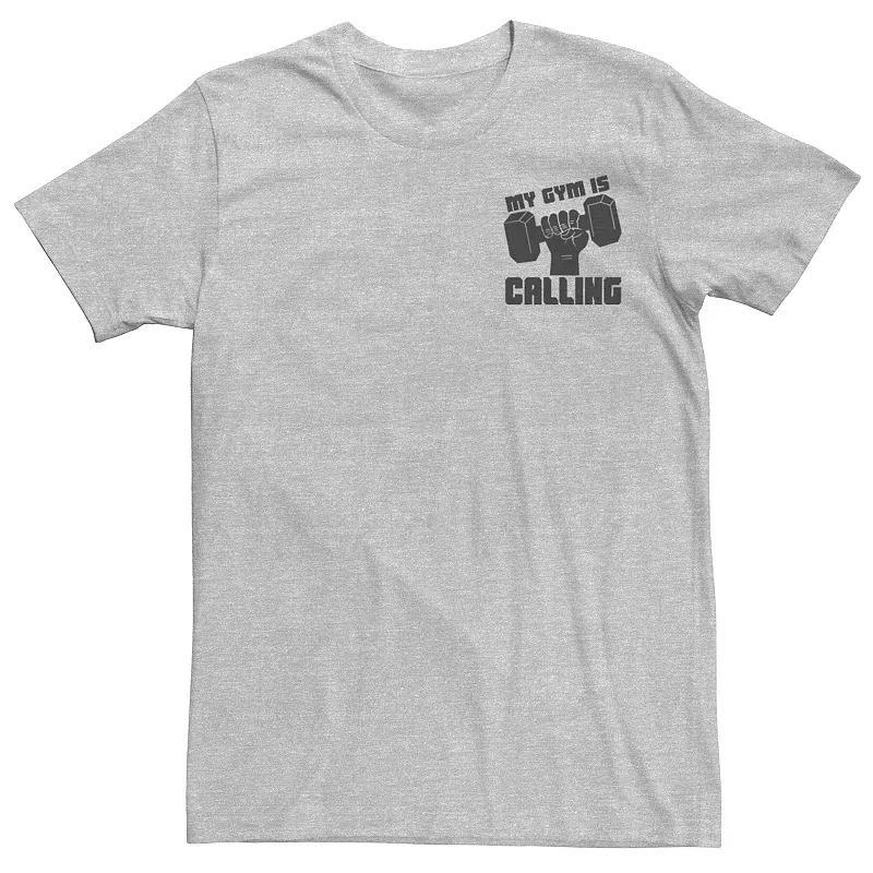 Mens My Gym Is Calling Left Chest Graphic Tee Product Image