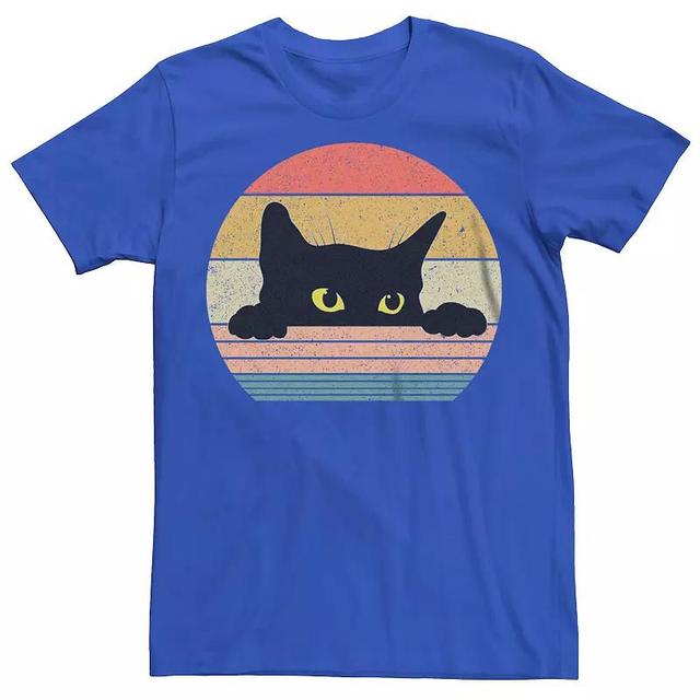 Mens Retro Cat Circle Graphic Tee Product Image