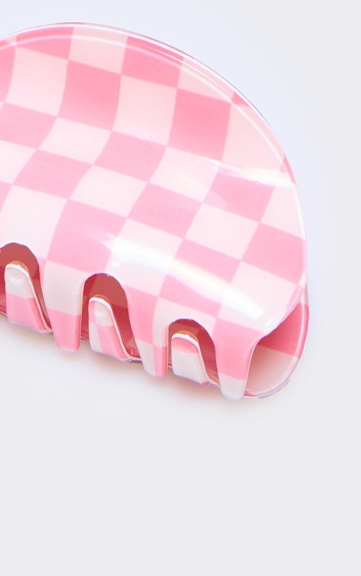 Pink Gingham Claw Hair Clip Product Image