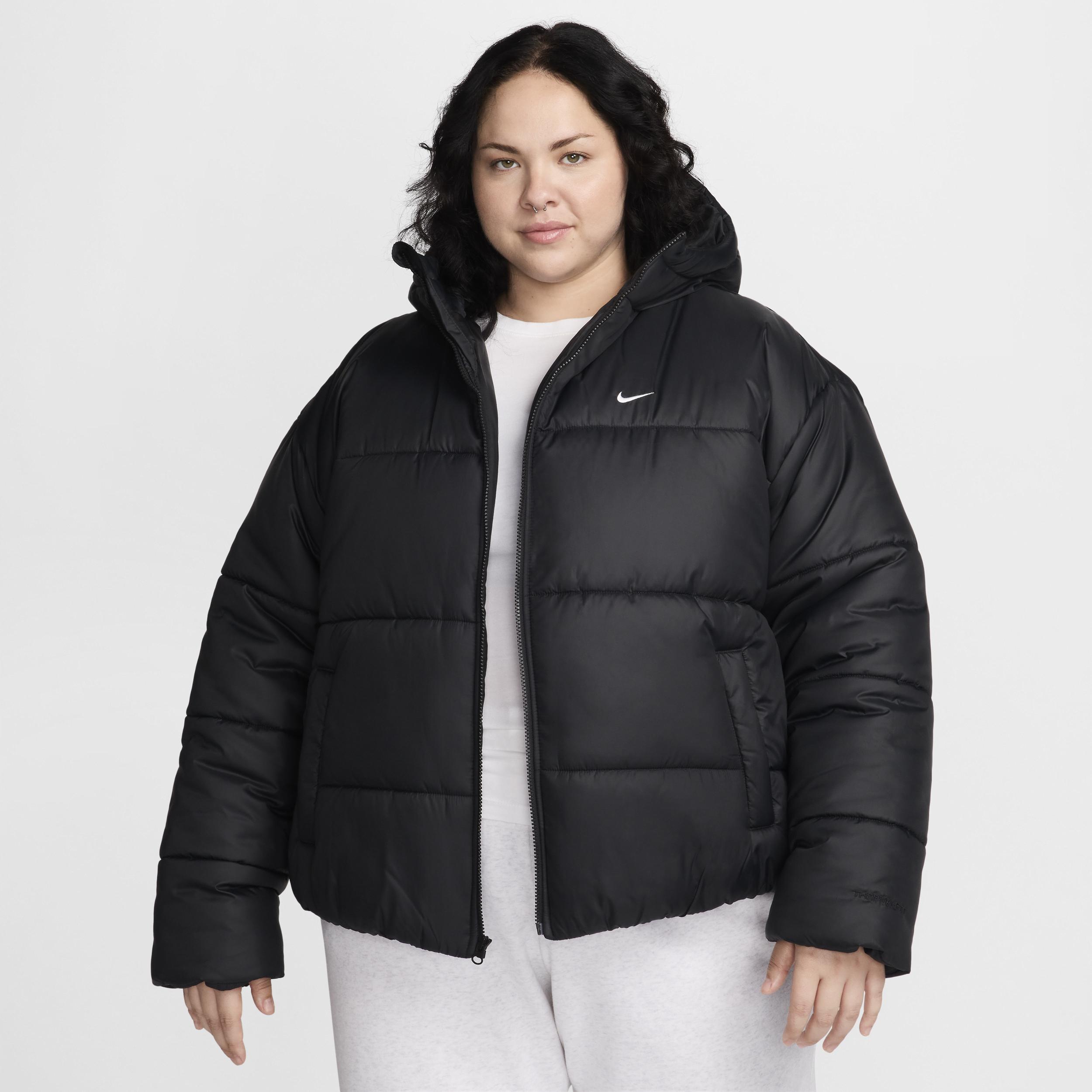 Womens Nike Sportswear Classic Puffer Therma-FIT Loose Hooded Jacket (Plus Size) Product Image