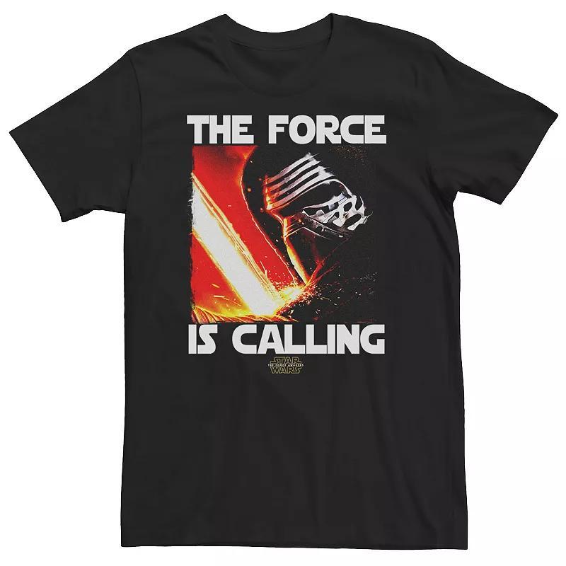 Big & Tall Star Wars The Force Awakens Kylo Ren The Force Is Calling Tee, Mens Product Image