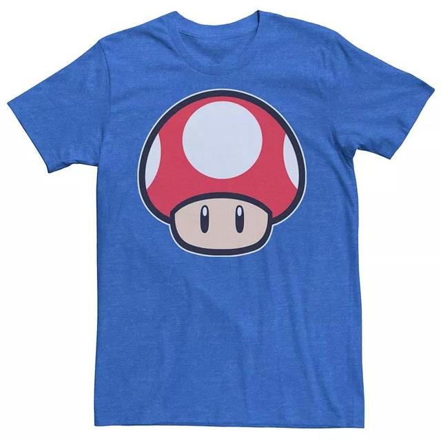 Mens Nintendo Mario Classic Red Mushroom Tee Royal Grey Product Image