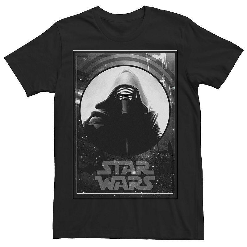 Mens Star Wars The Force Awakens Kylo Ren Grey Scale Poster Tee Product Image