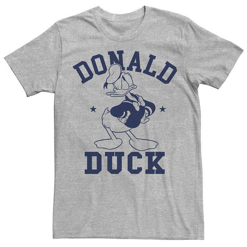 Mens Disney Donald Duck Blue & White Angry Pose Portrait Tee Athletic Grey Product Image