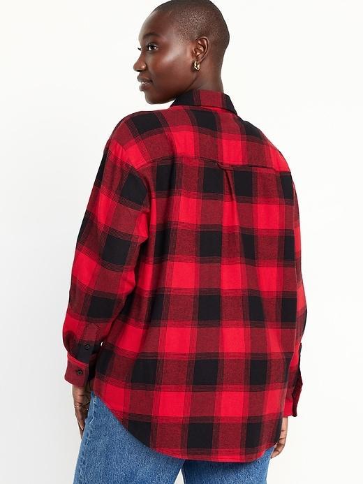 Flannel Boyfriend Button-Down Shirt Product Image