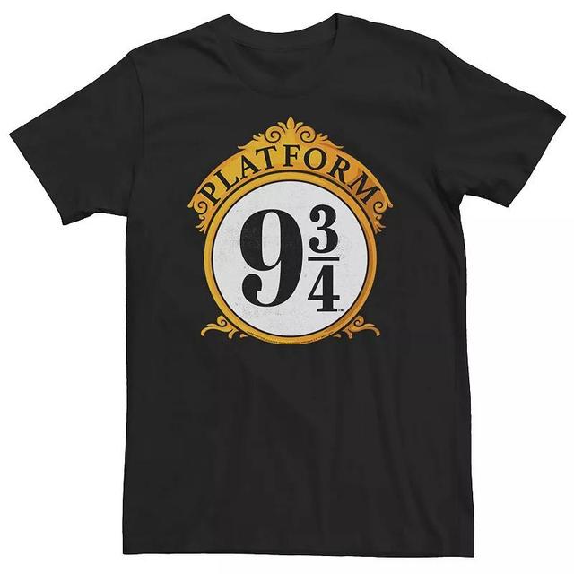 Big & Tall Harry Potter Platform 9 &3/4 Sign Tee, Mens Product Image