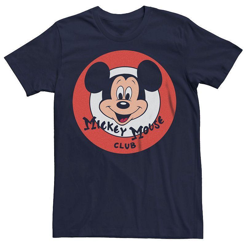 Disney 100 Mens Vintage Mickey Mouse Club Icon Tee Blue Product Image