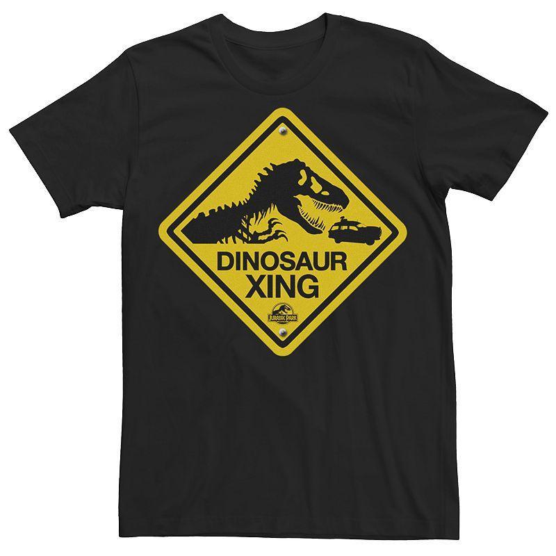 Mens Jurassic Park Dino Crossing Tee Black Product Image