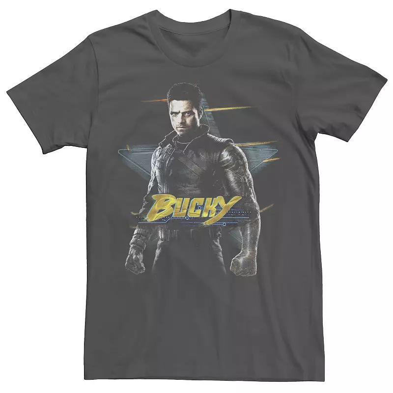 Mens Marvel Falcon And The Winter Soldier Bucky Portrait Tee Grey Product Image