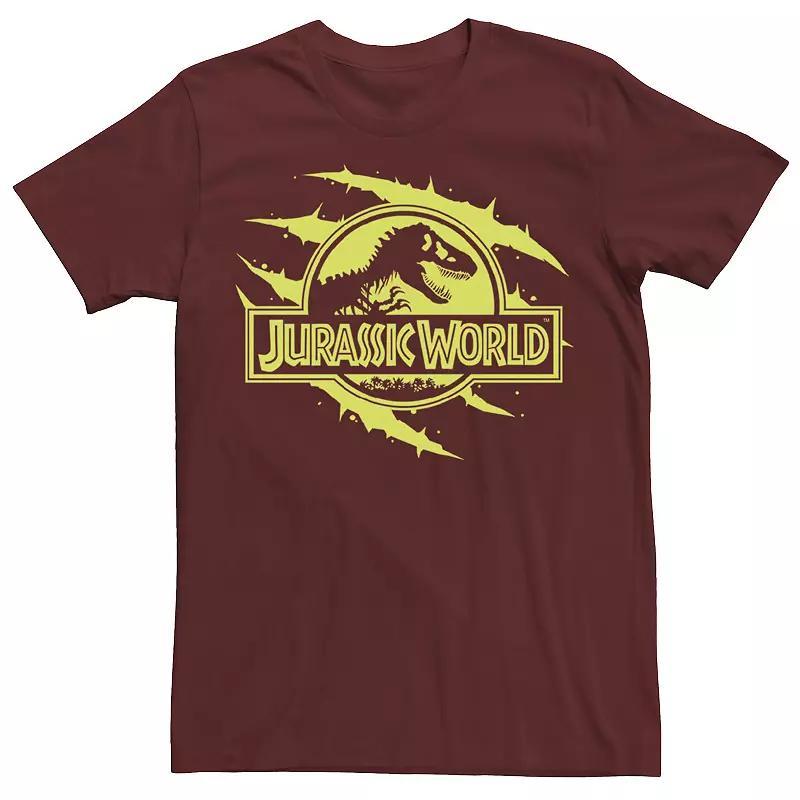 Mens Jurassic World Neon T-Rex Fossil Logo Tee Product Image