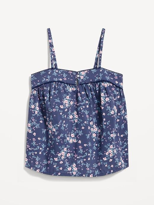 Floral Smocked Pajama Cami Swing Top Product Image