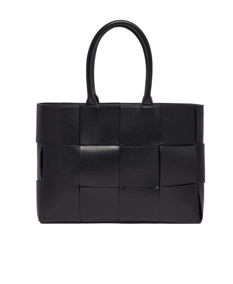 BOTTEGA VENETA Arco Tote Media Handbag In Black-silver Product Image