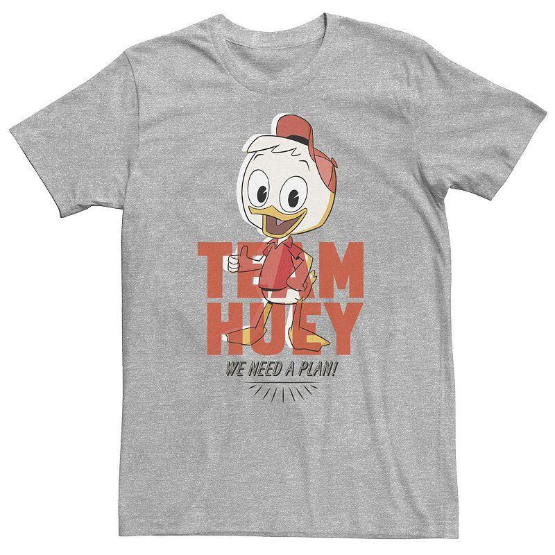 Big & Tall Disney DuckTales Team Huey We Need A Plan Tee, Mens Athletic Grey Product Image