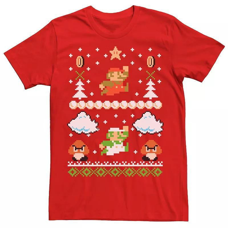 Mens Nintendo Super Mario Mario Goomba Ugly Christmas Sweater Tee Product Image