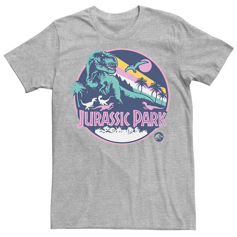 Mens Jurassic Park Retro Rex Scene Tee Kelly Grey Product Image