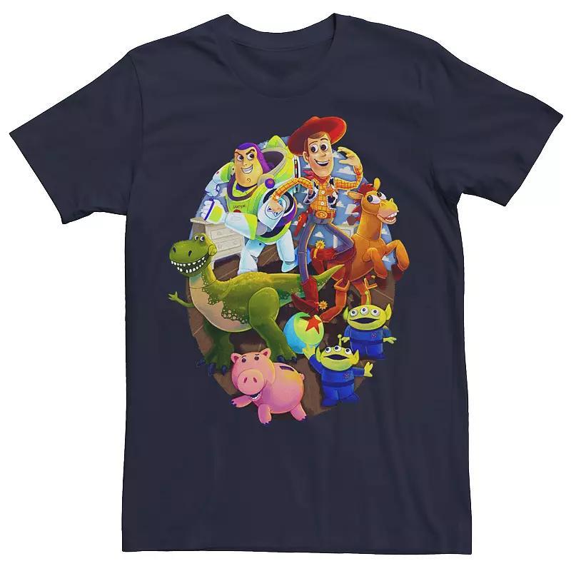 Mens Disney / Pixar Toy Story Main Cast Circle Logo Tee Athletic Grey Product Image