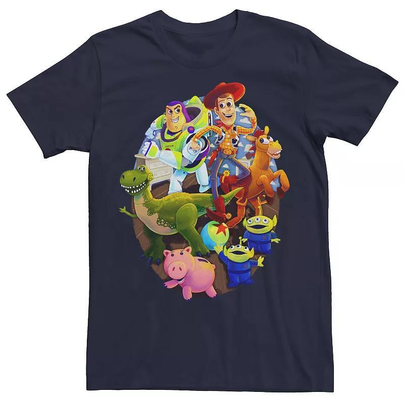 Mens Disney / Pixar Toy Story Main Cast Circle Logo Tee Blue Product Image