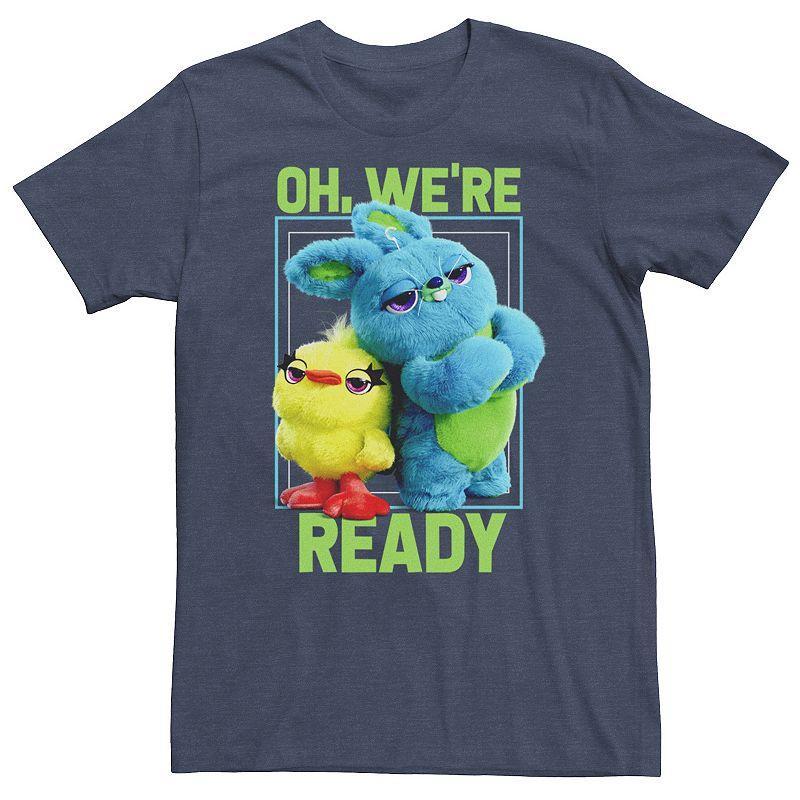 Big & Tall Disney / Pixar Toy Story 4 Ducky & Bunny Oh, Were Ready Tee, Mens Navy Grey Product Image