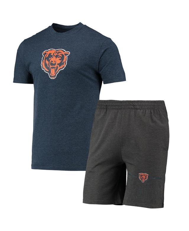 Men's Concepts Sport Navy/Charcoal Chicago Bears Meter T-Shirt & Shorts Set Product Image