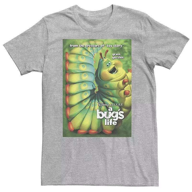 Big & Tall Disney / Pixar A Bugs Life Heimlich Grass Guzzler Poster Tee, Mens Athletic Grey Product Image